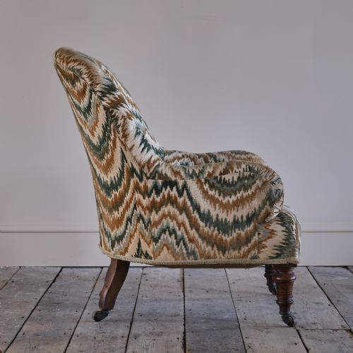 19TH CENTURY IRON BACK ARMCHAIR - ADDITIONAL PHOTO 2