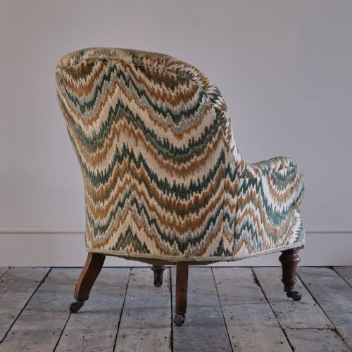 19TH CENTURY IRON BACK ARMCHAIR - ADDITIONAL PHOTO 3