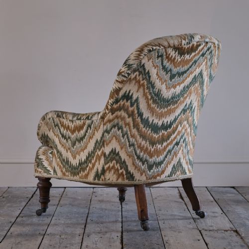 19TH CENTURY IRON BACK ARMCHAIR - ADDITIONAL PHOTO 5