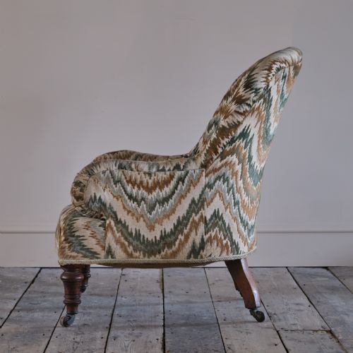 19TH CENTURY IRON BACK ARMCHAIR - ADDITIONAL PHOTO 6