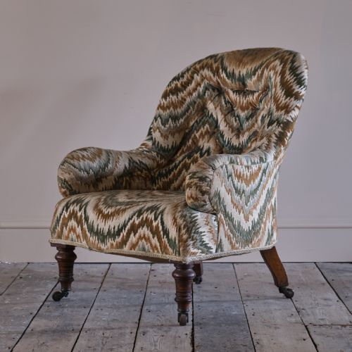 19TH CENTURY IRON BACK ARMCHAIR - ADDITIONAL PHOTO 7