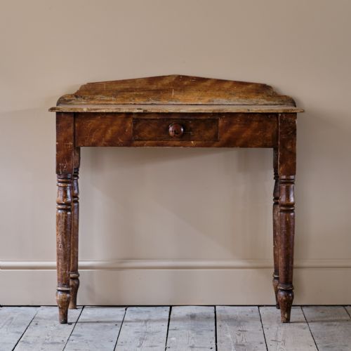 19TH CENTURY PINE CONSOLE TABLE IN ORIGINAL PAINT