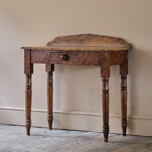 19TH CENTURY PINE CONSOLE TABLE IN ORIGINAL PAINT - ADDITIONAL PHOTO 1