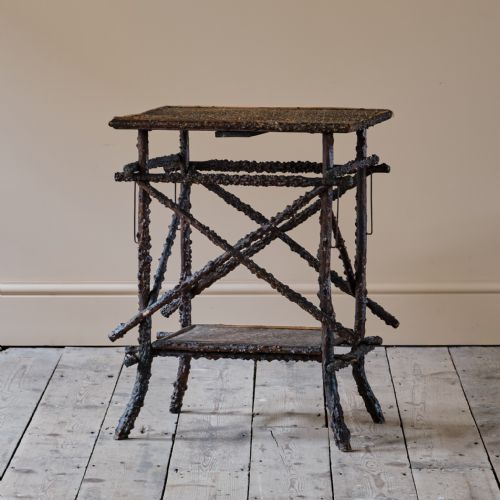 19TH CENTURY STICK TABLE BY W F NEEDHAM - ADDITIONAL PHOTO 1