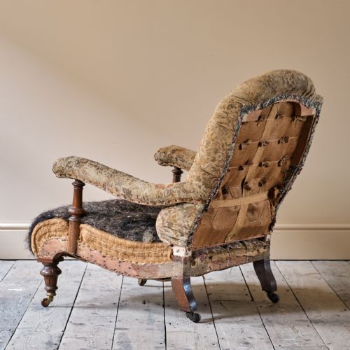 19TH CENTURY OPEN ARMCHAIR - ADDITIONAL PHOTO 6