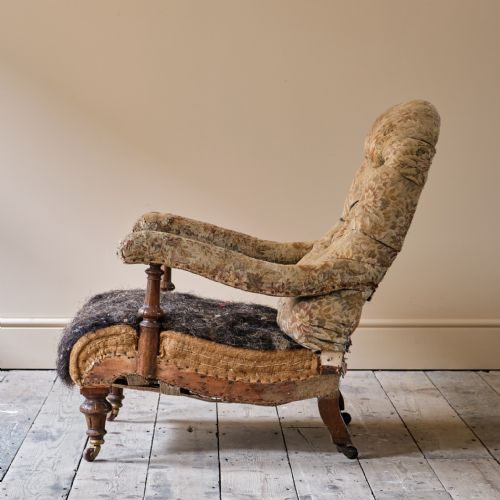 19TH CENTURY OPEN ARMCHAIR - ADDITIONAL PHOTO 7