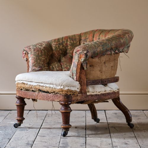 19TH CENTURY TUB BACK ARMCHAIR