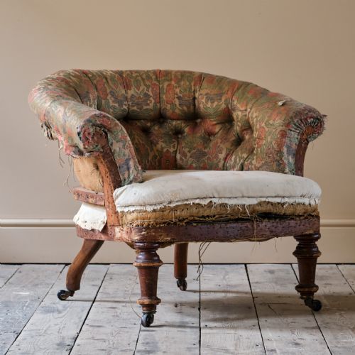 19TH CENTURY TUB BACK ARMCHAIR - ADDITIONAL PHOTO 2