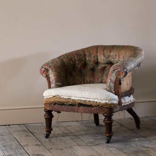 19TH CENTURY TUB BACK ARMCHAIR - ADDITIONAL PHOTO 8