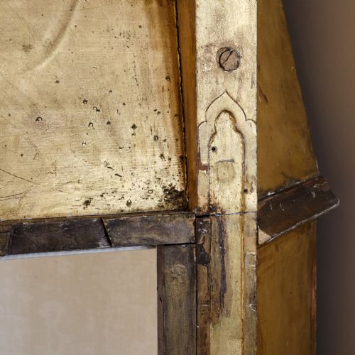 LARGE 19TH CENTURY GOTHIC GILT PINE CUPBOARD - ADDITIONAL PHOTO 2