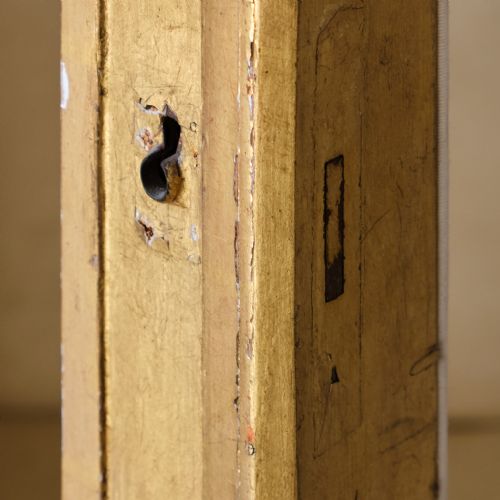 LARGE 19TH CENTURY GOTHIC GILT PINE CUPBOARD - ADDITIONAL PHOTO 9