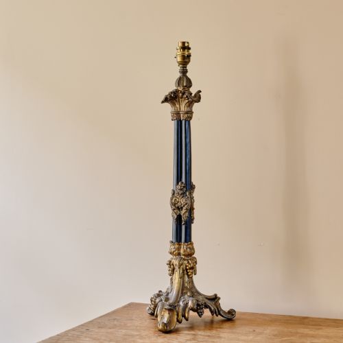ANTIQUE 19TH CENTURY FRENCH TABLE LAMP - ADDITIONAL PHOTO 1