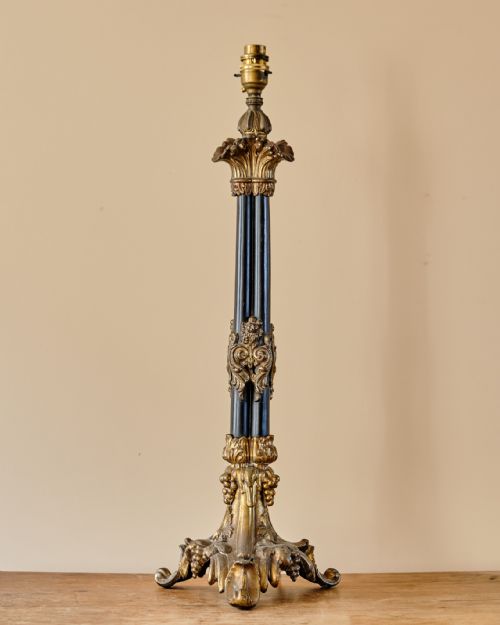ANTIQUE 19TH CENTURY FRENCH TABLE LAMP - ADDITIONAL PHOTO 6