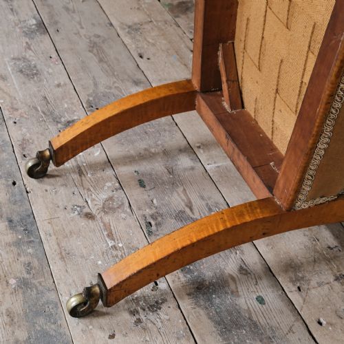 19TH CENTURY BIRDS EYE MAPLE SIDE CHAIR IN TAPESTRY FABRIC - ADDITIONAL PHOTO 13