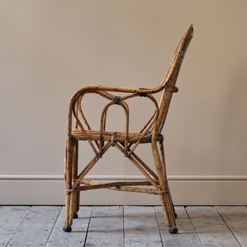 CANE AND RATTAN ARMCHAIR - ADDITIONAL PHOTO 4
