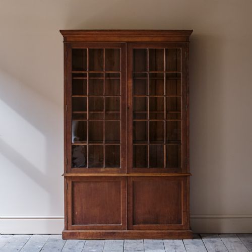 COTSWOLD SCHOOL GLAZED OAK BOOKCASE
