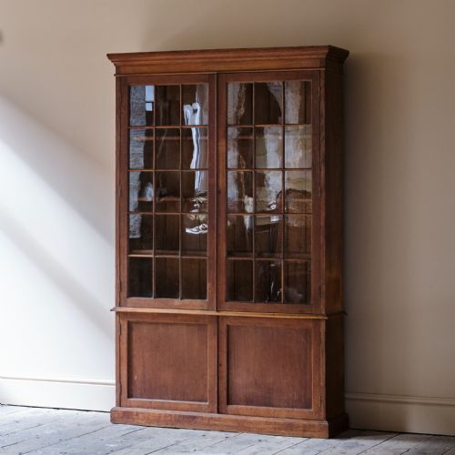 COTSWOLD SCHOOL GLAZED OAK BOOKCASE - ADDITIONAL PHOTO 1