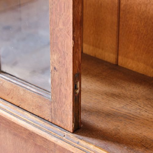 COTSWOLD SCHOOL GLAZED OAK BOOKCASE - ADDITIONAL PHOTO 5