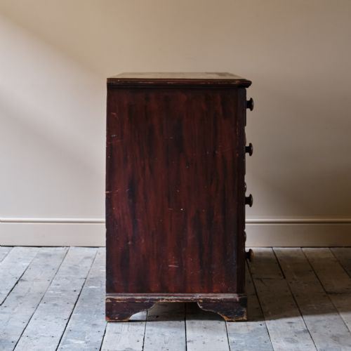 HUGE SIMULATED ROSEWOOD PINE BANK OF DRAWERS - ADDITIONAL PHOTO 3