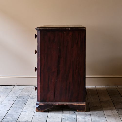 HUGE SIMULATED ROSEWOOD PINE BANK OF DRAWERS - ADDITIONAL PHOTO 6