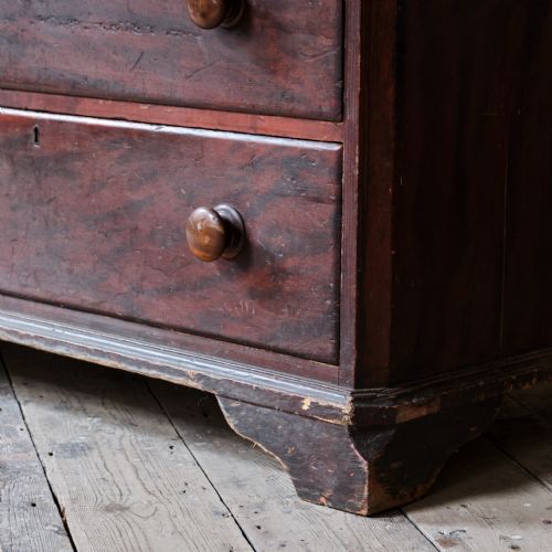 HUGE SIMULATED ROSEWOOD PINE BANK OF DRAWERS - ADDITIONAL PHOTO 10