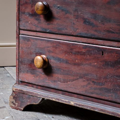 HUGE SIMULATED ROSEWOOD PINE BANK OF DRAWERS - ADDITIONAL PHOTO 11