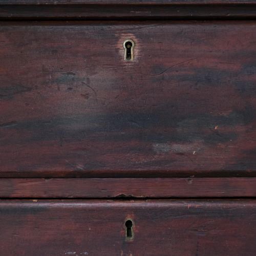 HUGE SIMULATED ROSEWOOD PINE BANK OF DRAWERS - ADDITIONAL PHOTO 12