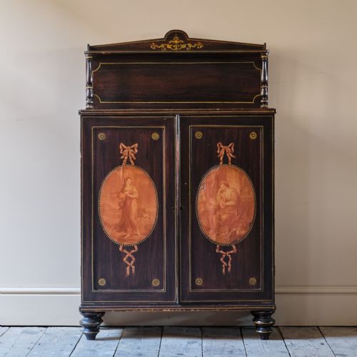 REGENCY PINE CHIFFONIER IN SIMULATED ROSEWOOD PAINT