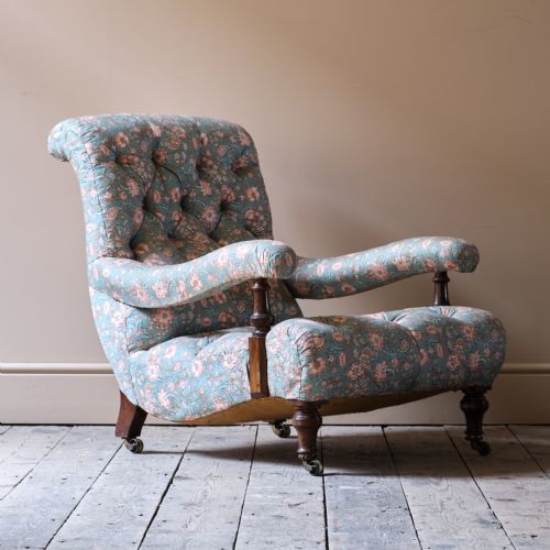 19TH CENTURY HOLLAND SONS OPEN ARMCHAIR