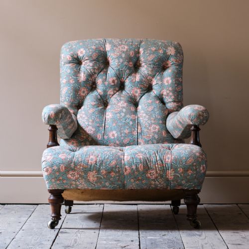 19TH CENTURY HOLLAND SONS OPEN ARMCHAIR - ADDITIONAL PHOTO 2