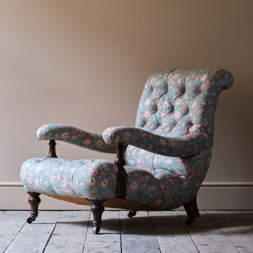 19TH CENTURY HOLLAND SONS OPEN ARMCHAIR - ADDITIONAL PHOTO 3