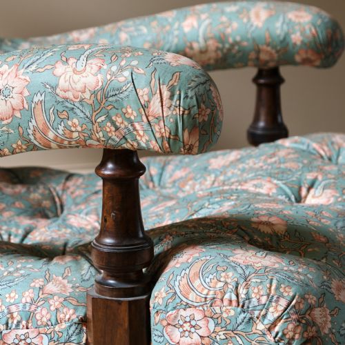 19TH CENTURY HOLLAND SONS OPEN ARMCHAIR - ADDITIONAL PHOTO 11