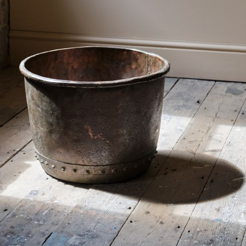 A 19TH CENTURY RIVETTED COPPER LOG BIN - ADDITIONAL PHOTO 1