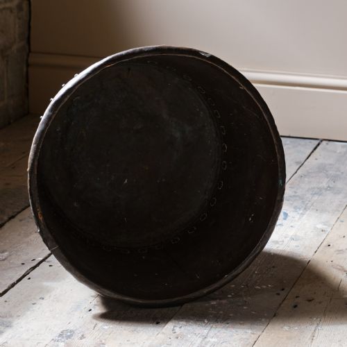 A 19TH CENTURY RIVETTED COPPER LOG BIN - ADDITIONAL PHOTO 3
