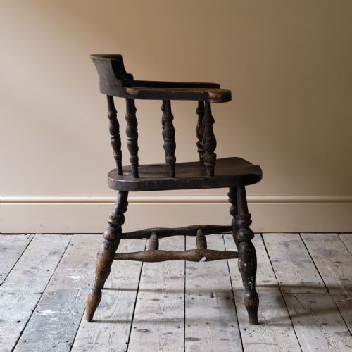 19TH CENTURY ELM SMOKERS BOW WINDSOR CHAIR - ADDITIONAL PHOTO 3