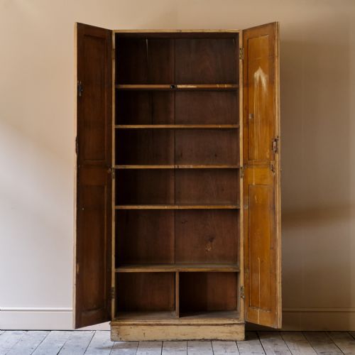 19TH CENTURY PINE CHAPEL CUPBOARD IN PAINT - ADDITIONAL PHOTO 2