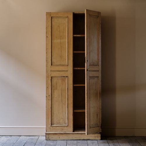 19TH CENTURY PINE CHAPEL CUPBOARD IN PAINT