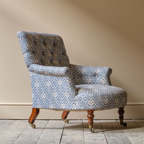 MID 19TH CENTURY HOWARD SONS ARMCHAIR - ADDITIONAL PHOTO 3