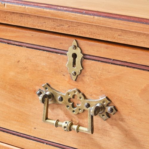 19TH CENTURY AESTHETIC MOVEMENT ASH CHEST OF DRAWERS - ADDITIONAL PHOTO 7