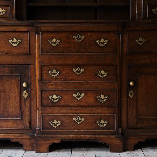 18TH CENTURY WELSH OAK LLANRWST BREAD AND CHEESE DRESSER C1780 - ADDITIONAL PHOTO 5