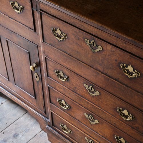 18TH CENTURY WELSH OAK LLANRWST BREAD AND CHEESE DRESSER C1780 - ADDITIONAL PHOTO 6
