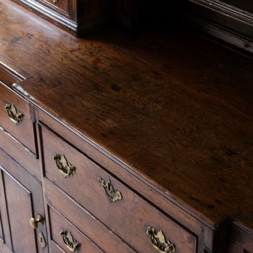 18TH CENTURY WELSH OAK LLANRWST BREAD AND CHEESE DRESSER C1780 - ADDITIONAL PHOTO 12