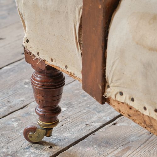 ANTIQUE HAMPTON SONS OPEN ARMCHAIR - ADDITIONAL PHOTO 5