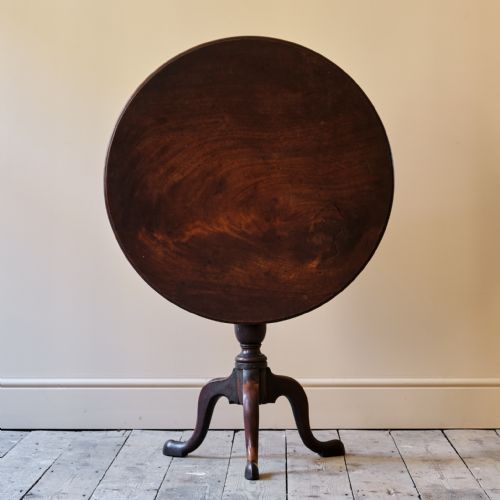 GEORGE III MAHOGANY BIRDCAGE TRIPOD TABLE
