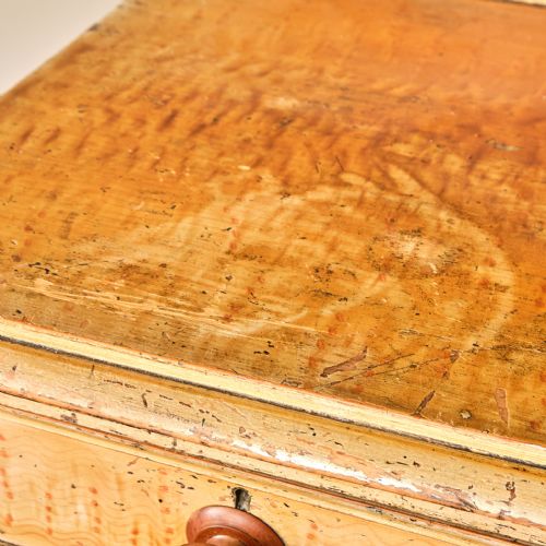 ANTIQUE PINE CHEST OF DRAWERS IN ORIGINAL PAINT - ADDITIONAL PHOTO 19