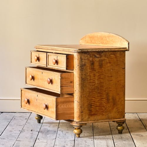 ANTIQUE PINE CHEST OF DRAWERS IN ORIGINAL PAINT - ADDITIONAL PHOTO 21