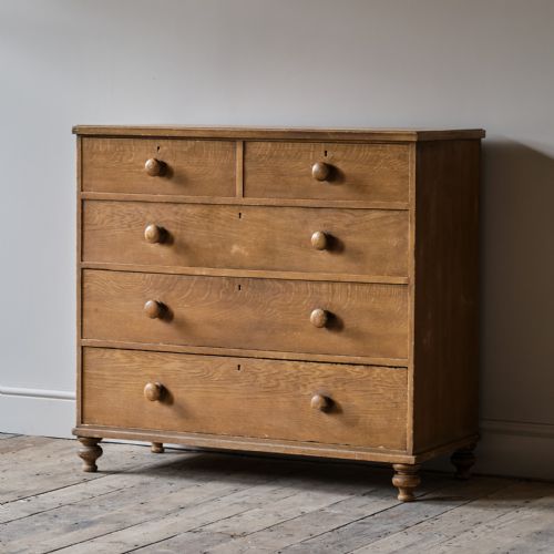 ANTIQUE PINE CHEST OF DRAWERS IN ORIGINAL PAINT - ADDITIONAL PHOTO 1