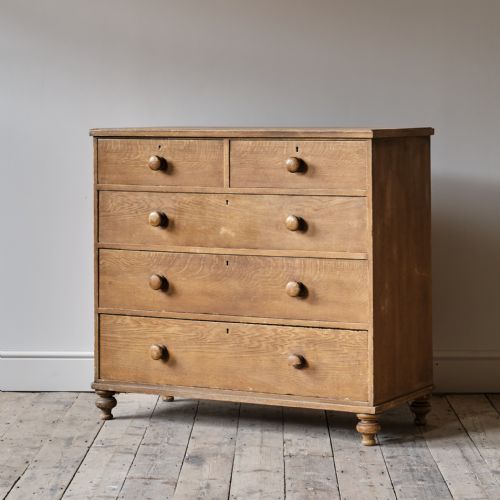 ANTIQUE PINE CHEST OF DRAWERS IN ORIGINAL PAINT - ADDITIONAL PHOTO 4