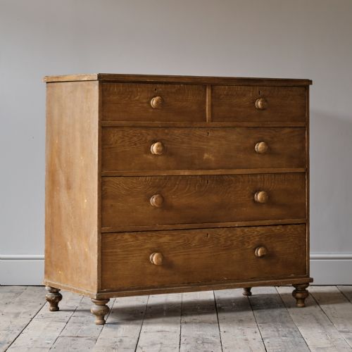 ANTIQUE PINE CHEST OF DRAWERS IN ORIGINAL PAINT - ADDITIONAL PHOTO 8