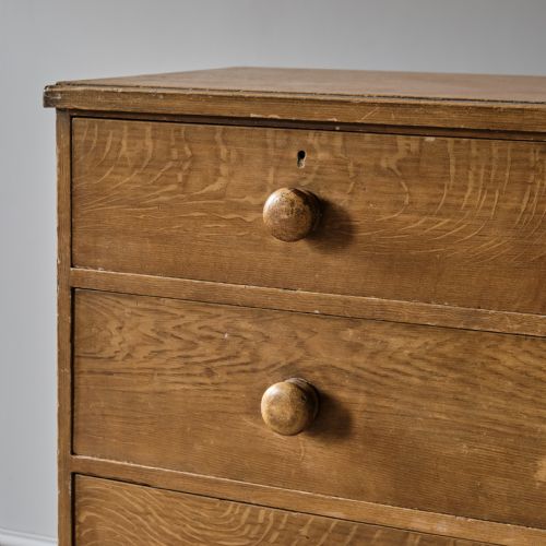 ANTIQUE PINE CHEST OF DRAWERS IN ORIGINAL PAINT - ADDITIONAL PHOTO 9